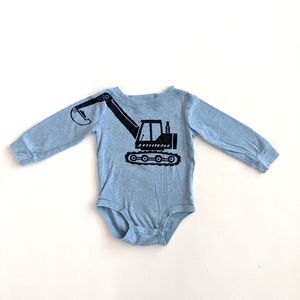 Carter's Excavator Long Sleeve Onesie Bodysuit